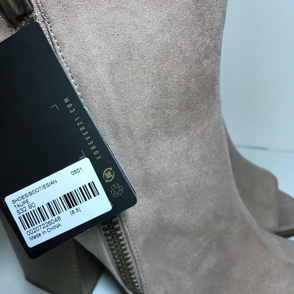 NEW Forever21 Mauve Pink Heeled Booties W 8.5 - Picture 6 of 6